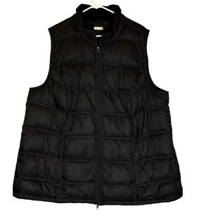 J.Jill Quilted Black Down Puffer Vest 🖤 Women’s 2XL